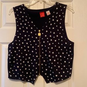 Liza Claiborne Navy Vest